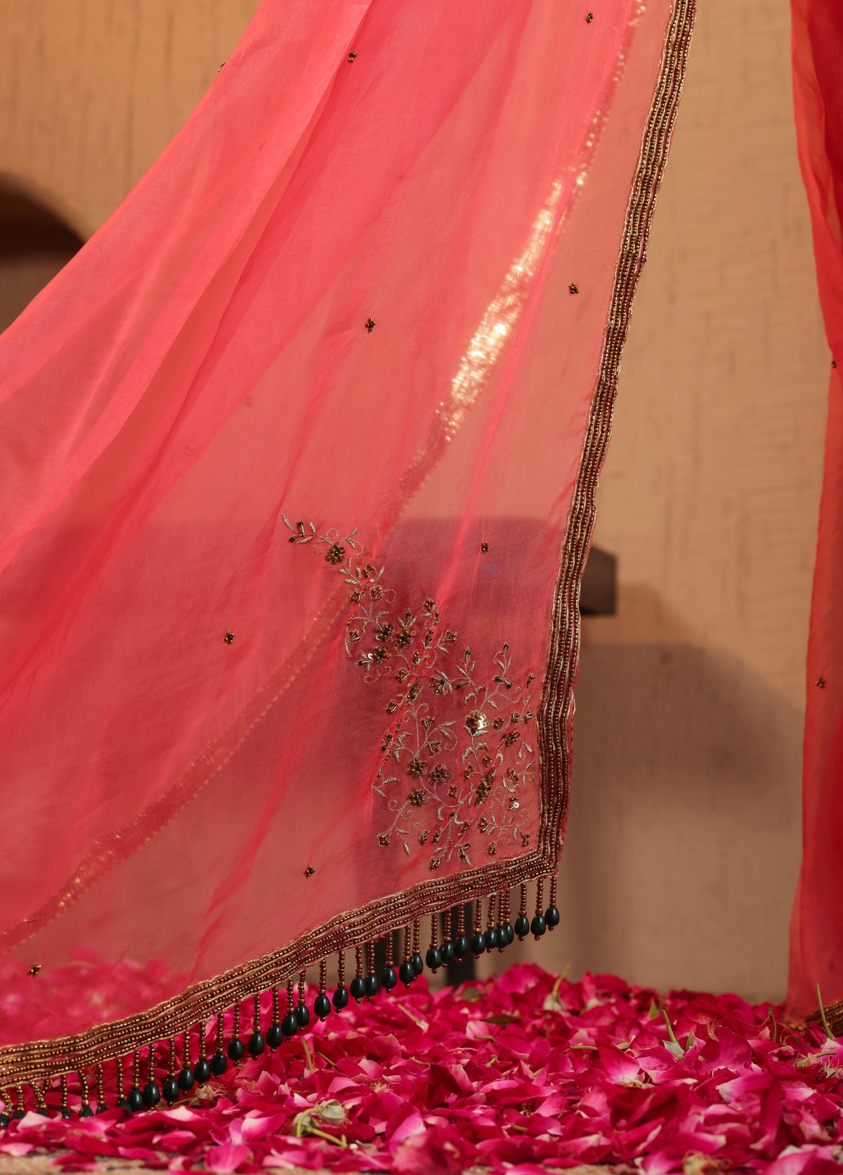 Persian Rose Saree with Blouse