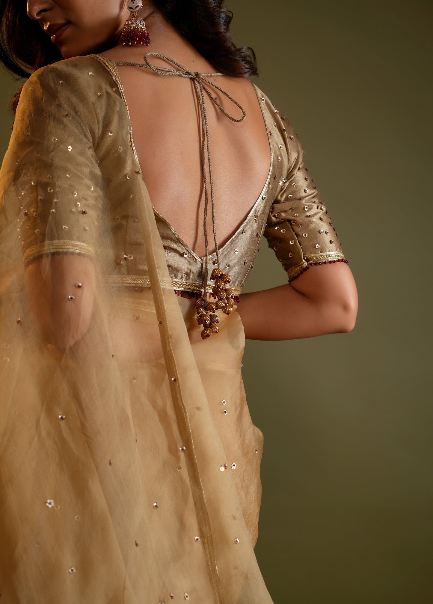 Antique Gold Saree