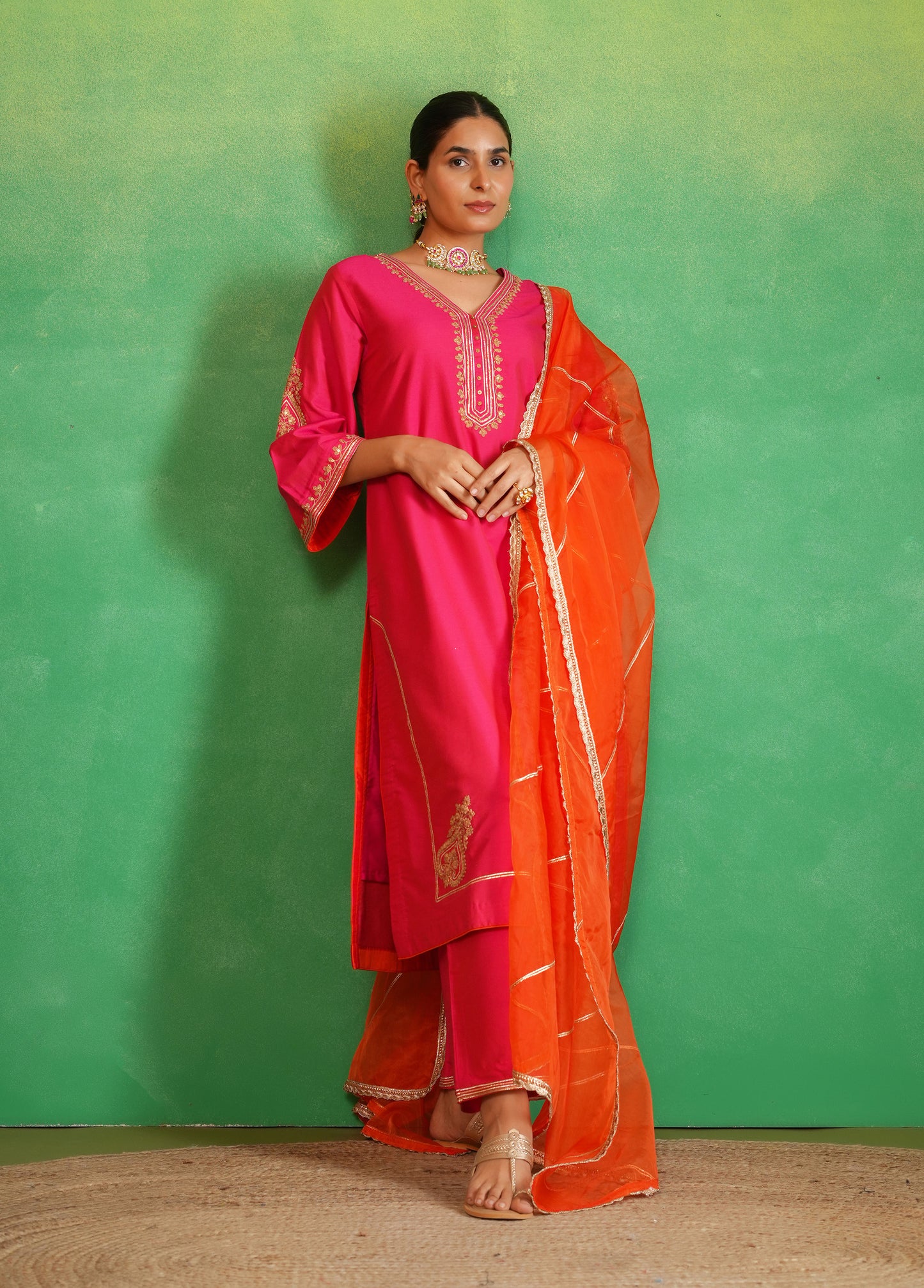 Fuchsia Kurta Set