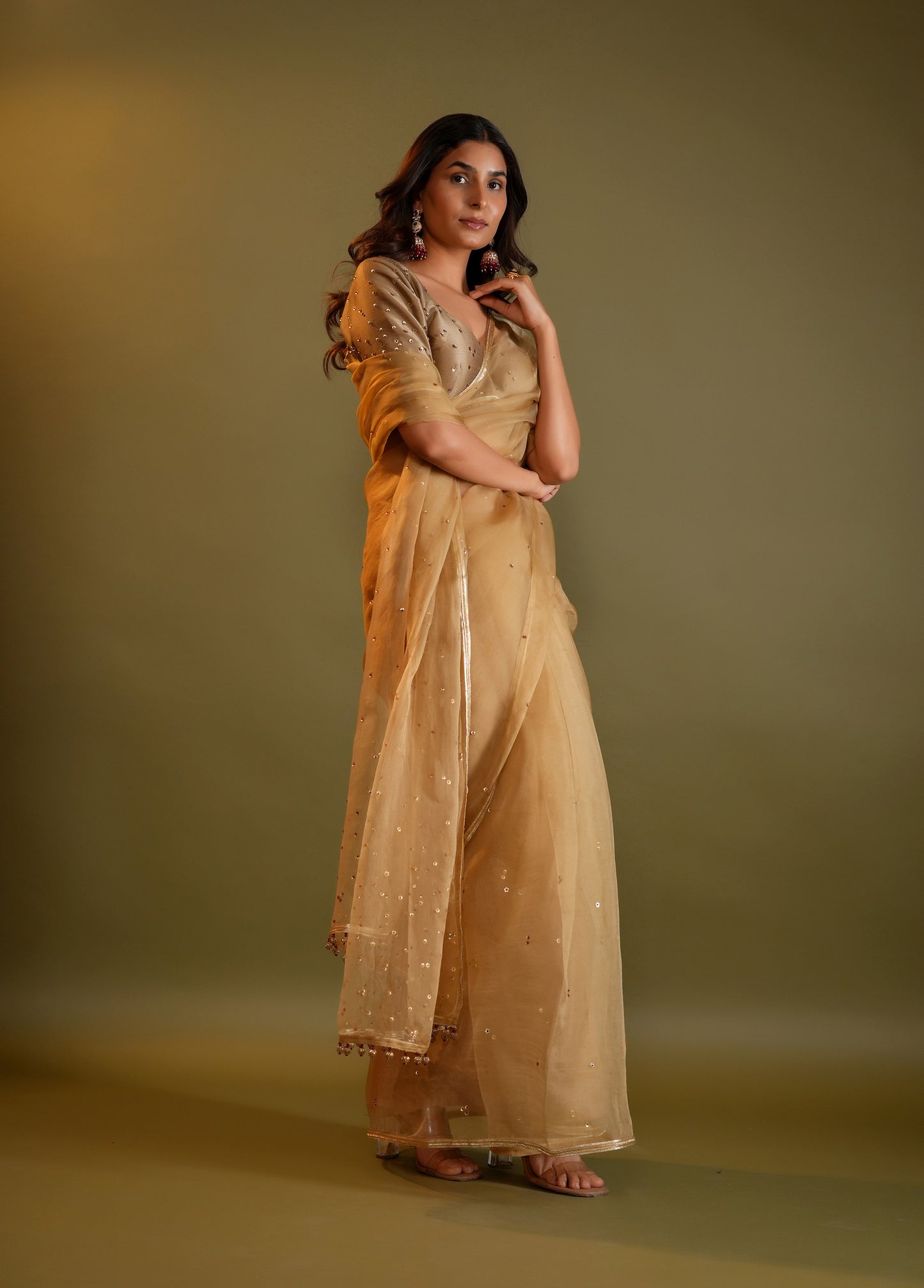Antique Gold Saree