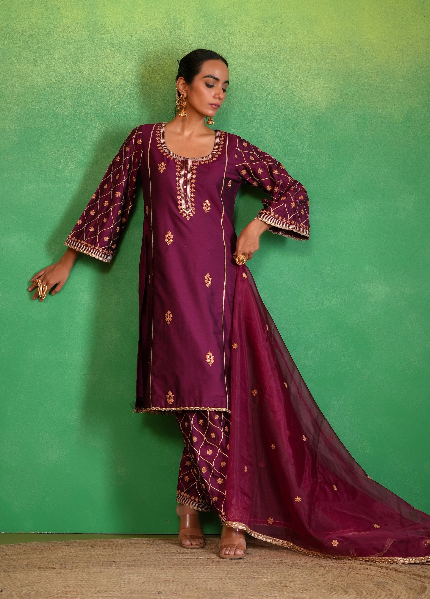 Wine Kurta Salwar