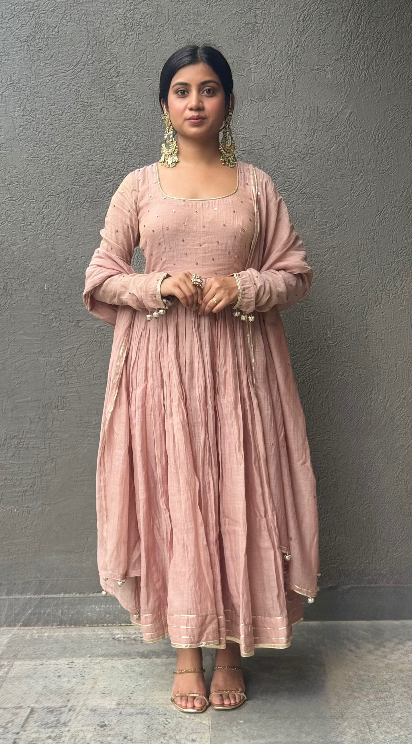 Blush Pink Anarkali Set