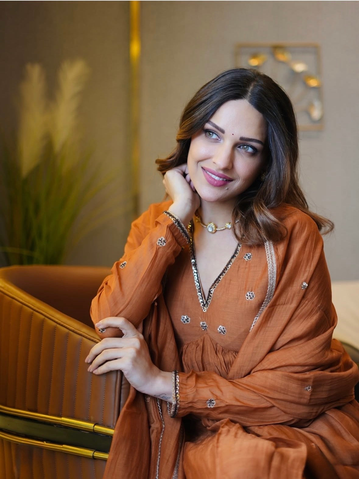 Saffron Rust Kurta Set
