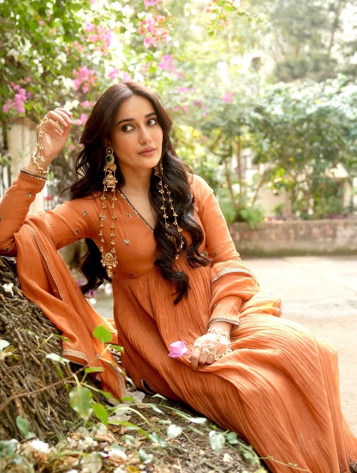 Saffron Rust Kurta Set