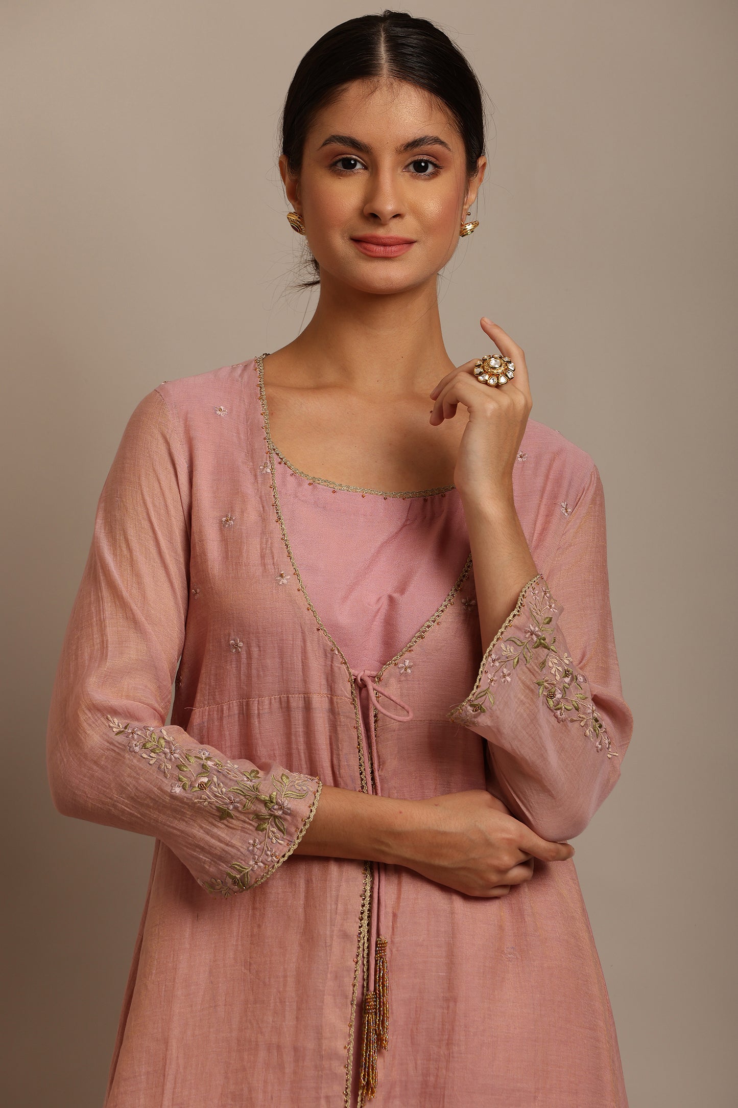 Soft Pink Angrakha Set