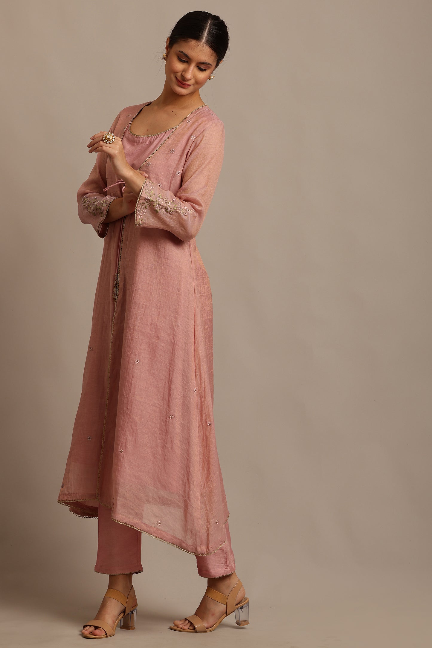 Soft Pink Angrakha Set