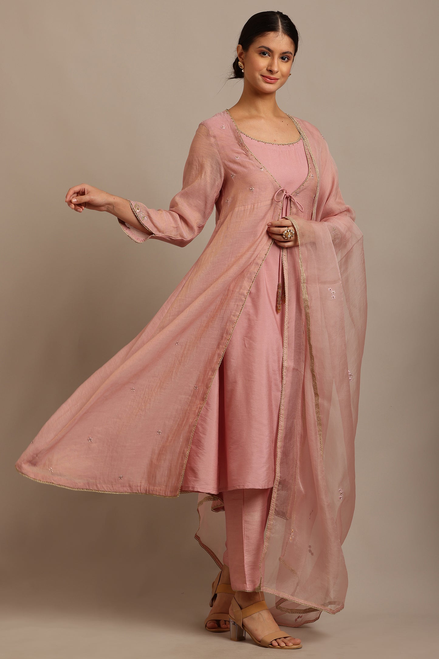 Soft Pink Angrakha Set