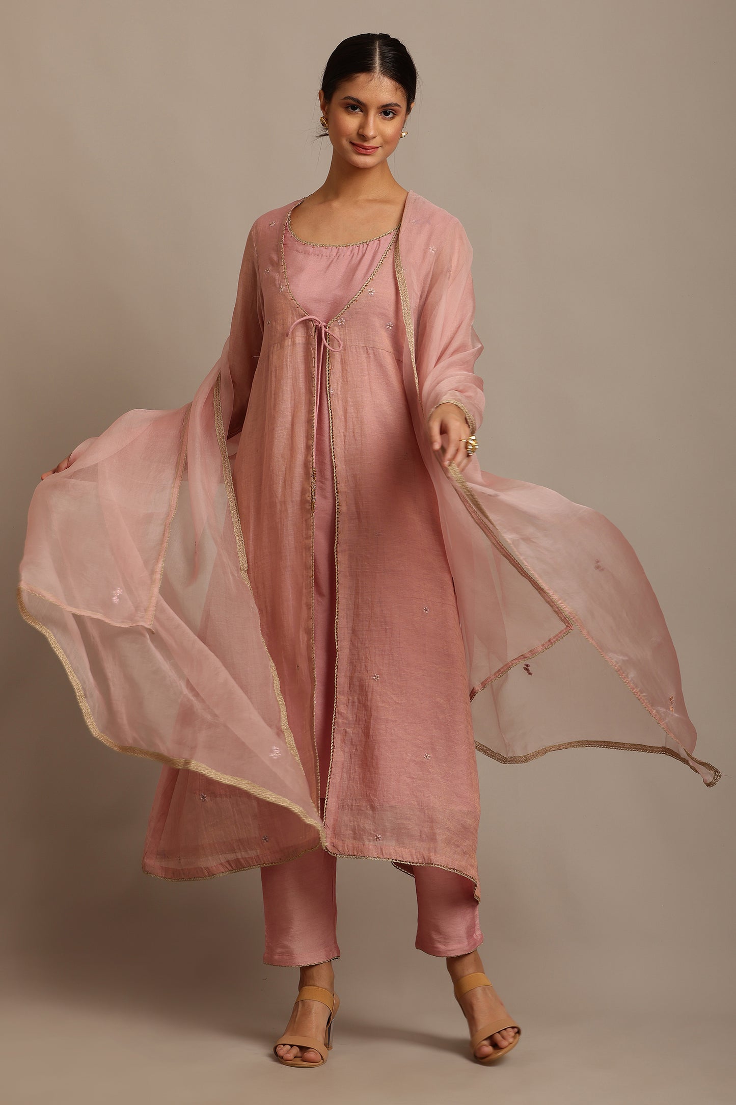 Soft Pink Angrakha Set