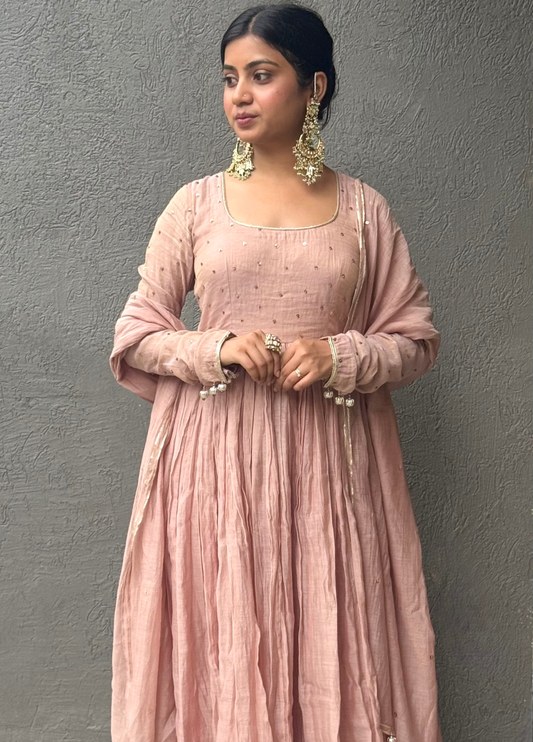 Blush Pink Anarkali Set